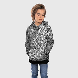 Толстовка-худи детская Разбитое зеркало, цвет: 3D-черный — фото 2