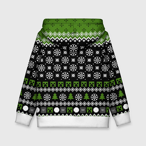 Детская толстовка Minecraft christmas sweater / 3D-Белый – фото 2