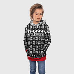 Толстовка-худи детская CS GO christmas sweater, цвет: 3D-красный — фото 2