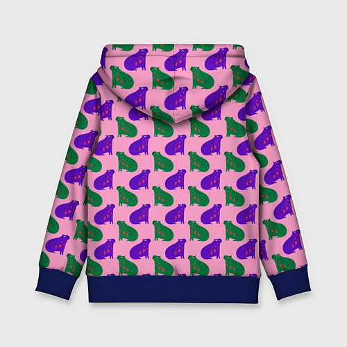 Детская толстовка Животные капибары / 3D-Синий – фото 2