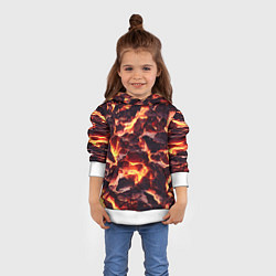 Толстовка-худи детская Бурлящая лава, цвет: 3D-белый — фото 2