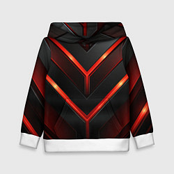 Толстовка-худи детская Абстрактный динамизм, цвет: 3D-белый