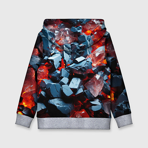 Детская толстовка Янтарные камни асбтракция / 3D-Меланж – фото 2