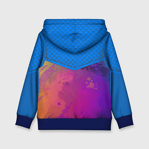 Детская толстовка Кляксы и цветной туман / 3D-Синий – фото 2