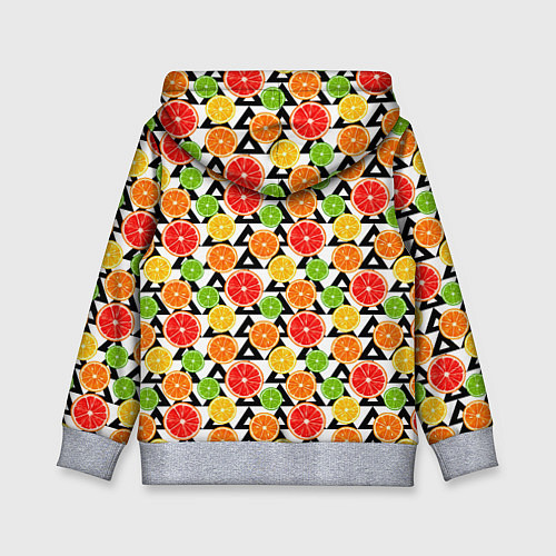 Детская толстовка Citrus pattern / 3D-Меланж – фото 2