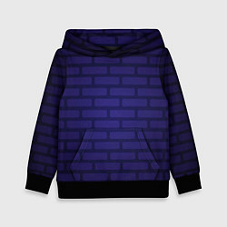 Толстовка-худи детская Фиолетовая кирпичная стена, цвет: 3D-черный