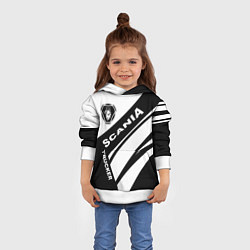 Толстовка-худи детская Scania дальнобойщик, цвет: 3D-белый — фото 2