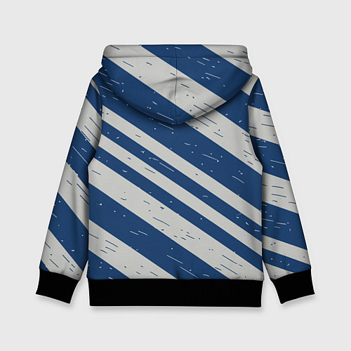 Детская толстовка Сине-белый шик / 3D-Черный – фото 2