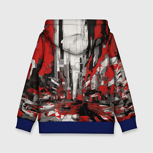 Детская толстовка Черно-красный автомобиль / 3D-Синий – фото 2