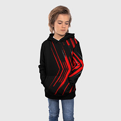 Толстовка-худи детская Красные стрелки, цвет: 3D-черный — фото 2