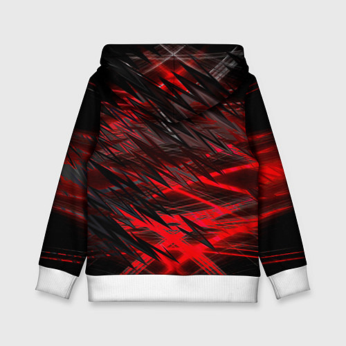Детская толстовка Черно красные текстуры / 3D-Белый – фото 2