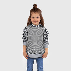 Толстовка-худи детская Optical illusion, цвет: 3D-меланж — фото 2