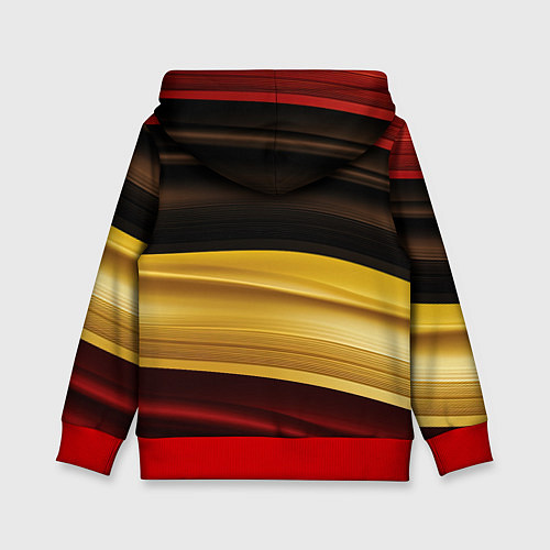 Детская толстовка Черный красный желтый цвет абстракции / 3D-Красный – фото 2