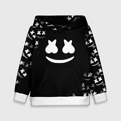 Толстовка-худи детская Marshmello black collection, цвет: 3D-белый