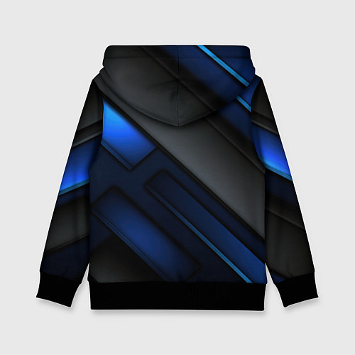 Детская толстовка Абстрактный синий фон / 3D-Черный – фото 2