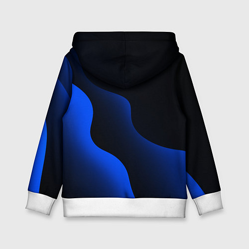 Детская толстовка Герб РФ - глубокий синий / 3D-Белый – фото 2