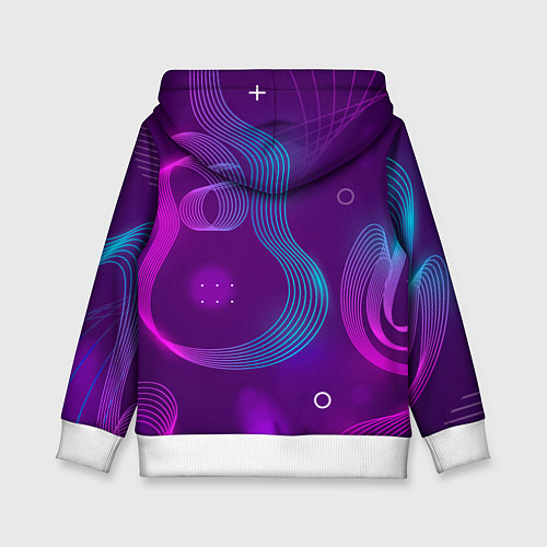 Детская толстовка Радио Новая Песня Фиолетовый стиль / 3D-Белый – фото 2
