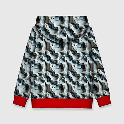 Детская толстовка Инопланетный материал / 3D-Красный – фото 2