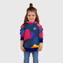 Толстовка-худи детская Nasa gradient sportcolor, цвет: 3D-синий — фото 2