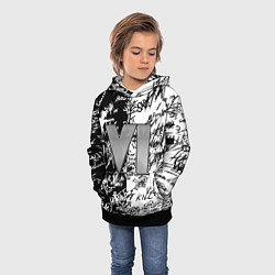 Толстовка-худи детская GTA 6 чб, цвет: 3D-черный — фото 2