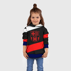 Толстовка-худи детская Barcelona stripes sport, цвет: 3D-синий — фото 2