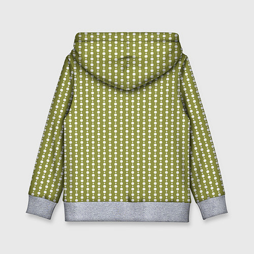 Детская толстовка Тёмный оливковый кружочки / 3D-Меланж – фото 2
