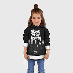 Толстовка-худи детская Bring me the horizon - group, цвет: 3D-белый — фото 2