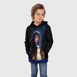 Толстовка-худи детская Ферн темной ночью, цвет: 3D-синий — фото 2