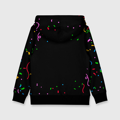 Детская толстовка Праздничный Виктор и конфетти / 3D-Черный – фото 2