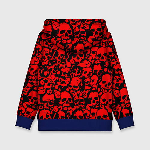 Детская толстовка Thirty Seconds to Mars skull pattern / 3D-Синий – фото 2