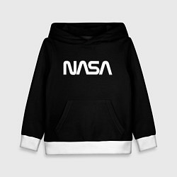 Толстовка-худи детская NASA space logo, цвет: 3D-белый