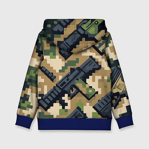 Детская толстовка Counter Strike - pixel military pattern / 3D-Синий – фото 2