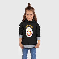 Толстовка-худи детская Galatasaray logo fc, цвет: 3D-меланж — фото 2