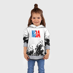 Толстовка-худи детская Basketball краски, цвет: 3D-меланж — фото 2