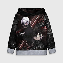 Толстовка-худи детская Tokyo Ghoul anime, цвет: 3D-меланж