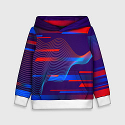 Толстовка-худи детская Abstraction colored, цвет: 3D-белый