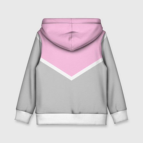 Детская толстовка Stronger серо-розовый / 3D-Белый – фото 2