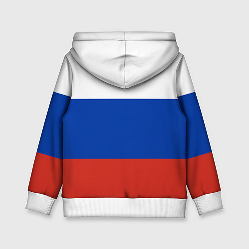 Детская толстовка Флаг России с гербом / 3D-Белый – фото 2