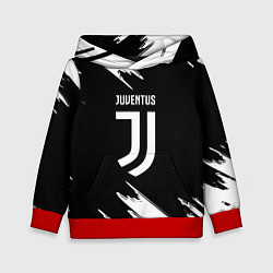 Толстовка-худи детская Juventus краски текстура, цвет: 3D-красный