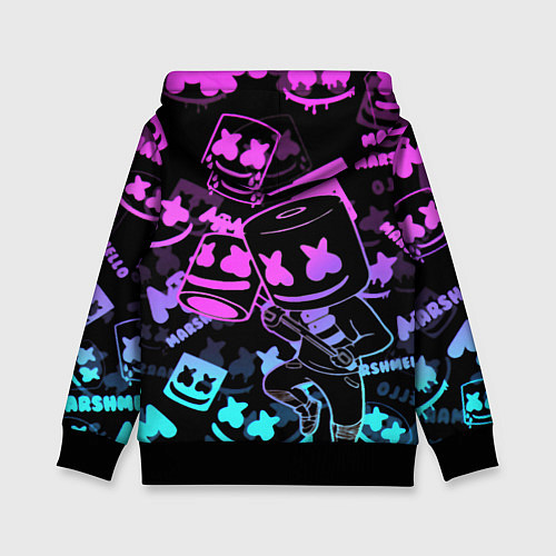 Детская толстовка Marshmello neon pattern / 3D-Черный – фото 2