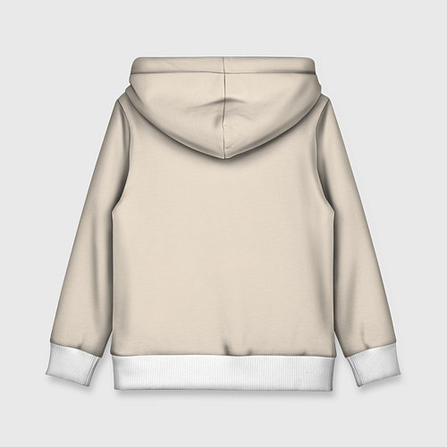 Детская толстовка Корова на бежевом фоне / 3D-Белый – фото 2