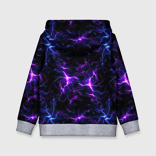 Детская толстовка Киллуа Золдик и неоновые молнии / 3D-Меланж – фото 2