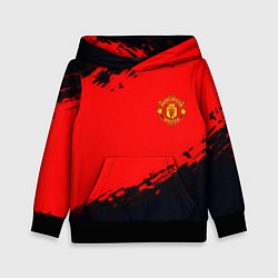 Толстовка-худи детская Manchester United colors sport, цвет: 3D-черный