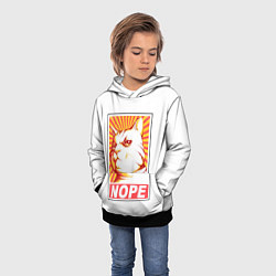 Толстовка-худи детская Nope - cat, цвет: 3D-черный — фото 2
