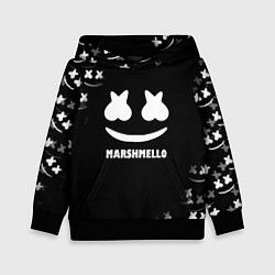 Толстовка-худи детская Marshmello белое лого, цвет: 3D-черный