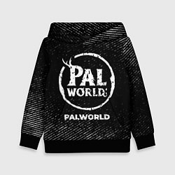 Толстовка-худи детская Palworld с потертостями на темном фоне, цвет: 3D-черный