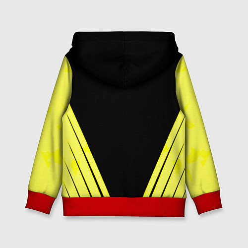 Детская толстовка Borussia geometry yellow / 3D-Красный – фото 2