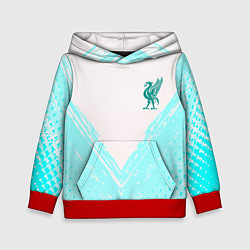 Толстовка-худи детская Liverpool logo texture fc, цвет: 3D-красный