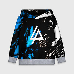 Толстовка-худи детская Linkin park холодные краски, цвет: 3D-меланж