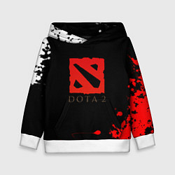 Толстовка-худи детская Dota 2 краски текстура, цвет: 3D-белый